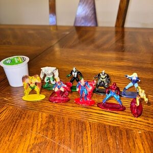 Marvel Action Figures Set - Red, Blue, Gold, Black